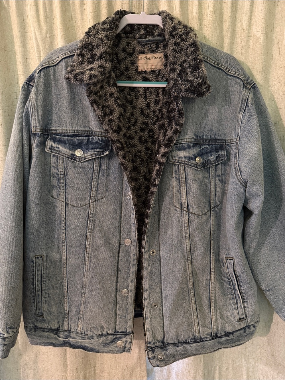 ✨ SALE ✨ Free People Wild Ones Sherpa Denim Jacket